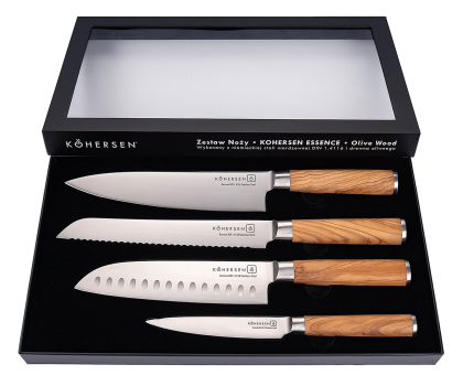 Nóż kuchenny Kohersen Zestaw 4 Noży KOHERSEN Essence OLIVE WOOD